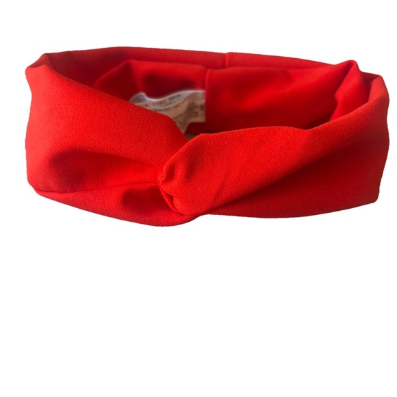 H&M Red Twist Knot Headband 100% Polyester Bold Statement Hair Accessory - Picture 4 of 10